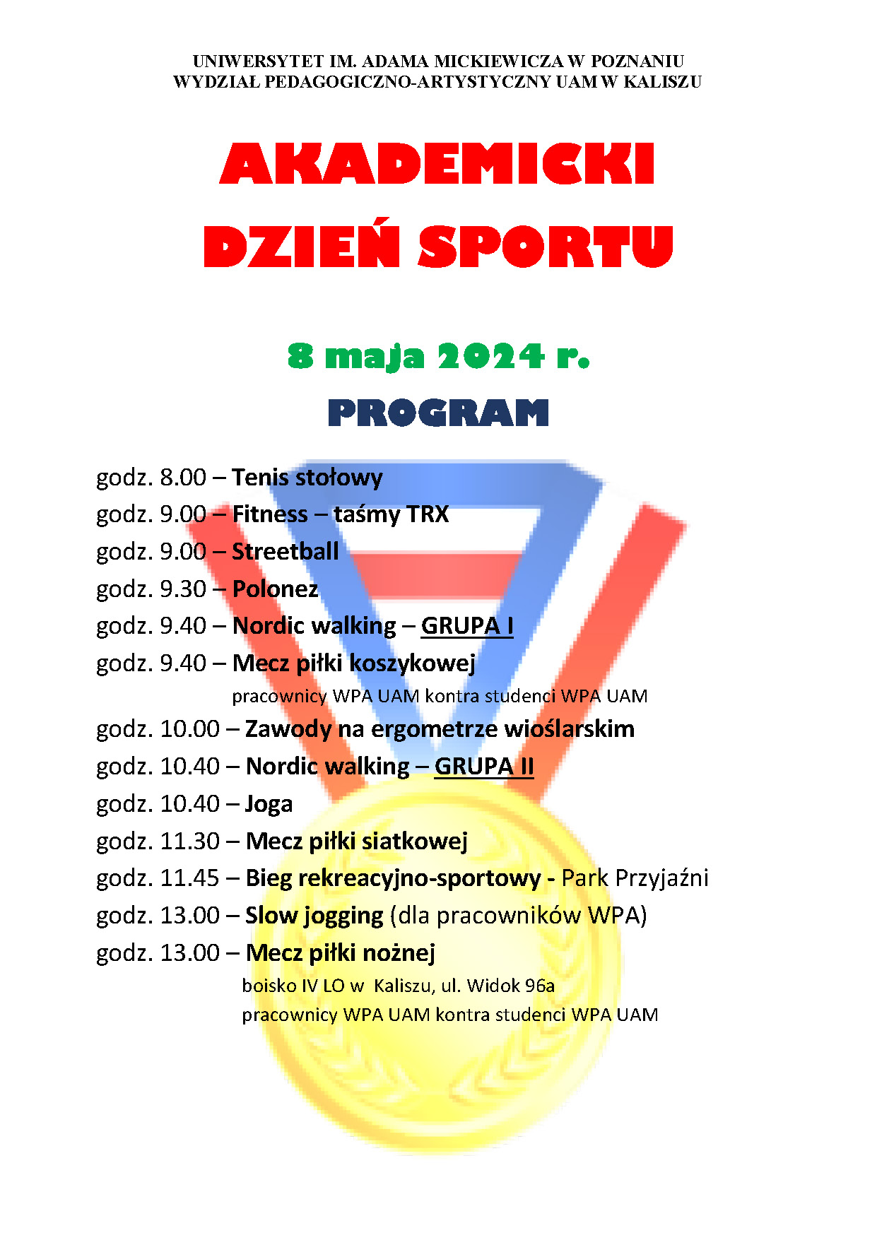 Dzień Sportu - program