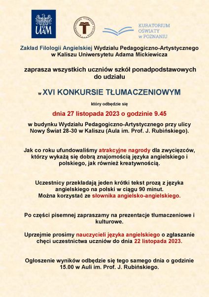 XVI Konkurs Tłumaczeniowy_ 2023